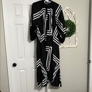 Pleated Button Down Dress